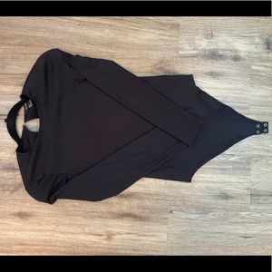 Black long sleeve body suit
